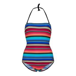 Zoggs Womens/Ladies Mexicali Striped Strapless One Piece Bathing Suit / Multicol